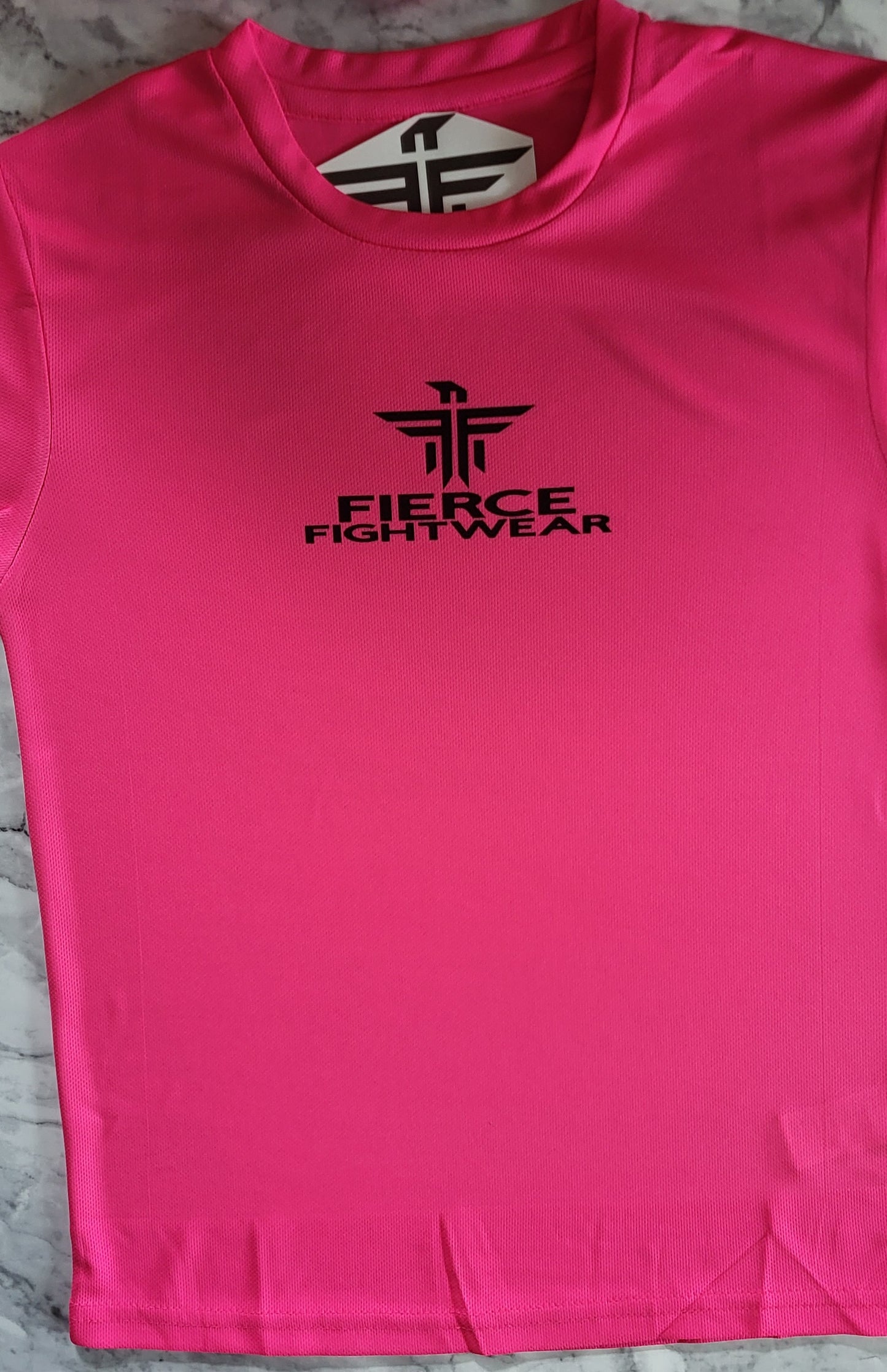 Kids Training T-shirt Chest logo Pink